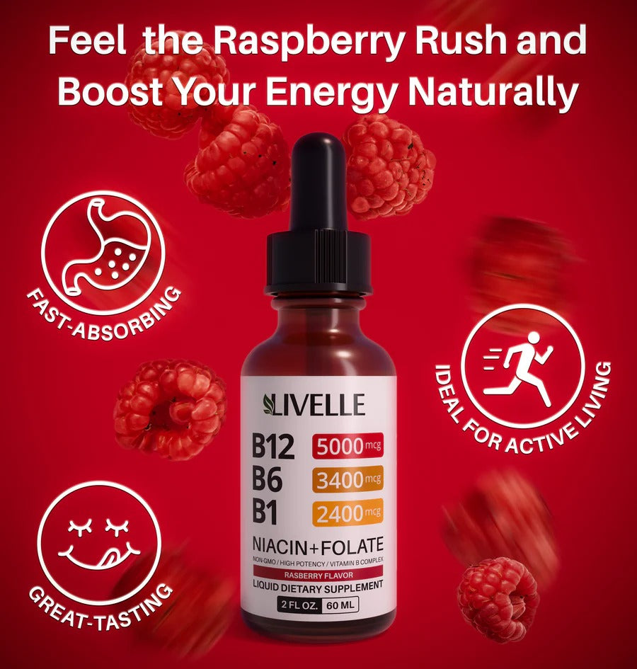 Vitamin B12 Raspberry Liquid Supplement