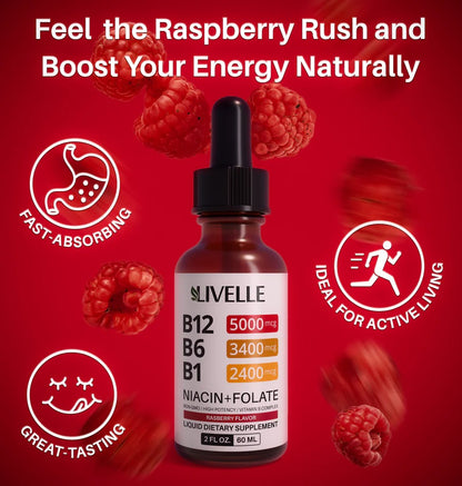 Vitamin B12 Raspberry Liquid Supplement