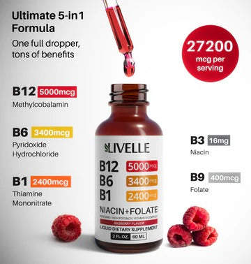 Vitamin B12 Raspberry Liquid Supplement